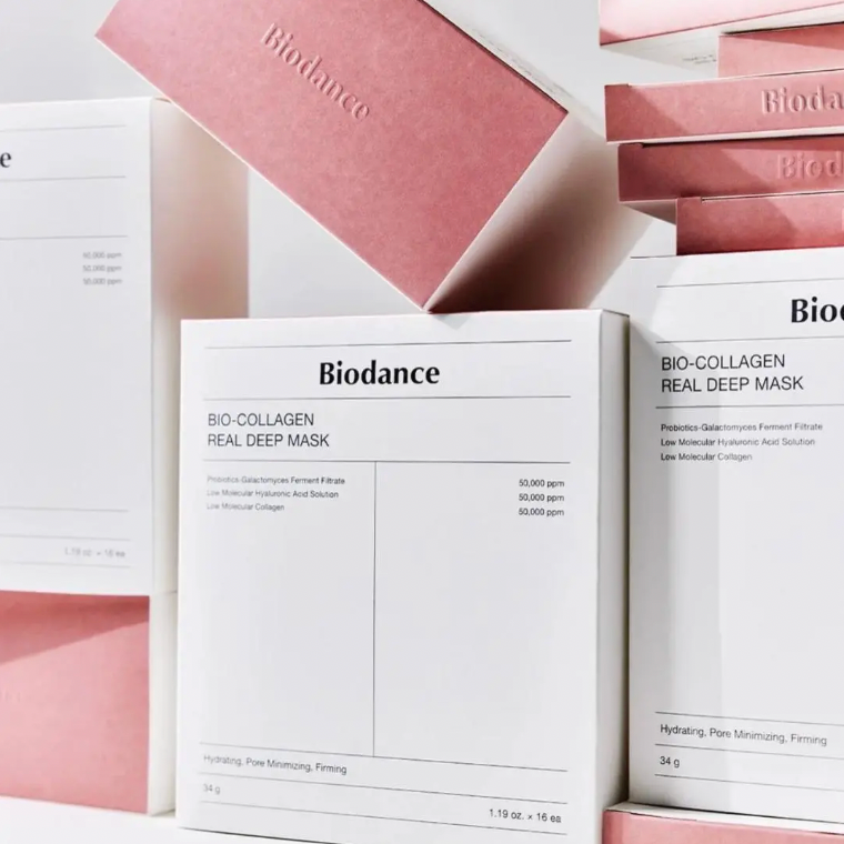 Masque Hydrogel Collagène Nuit — Biodance · Pack 4 unités (4 × 34 g)