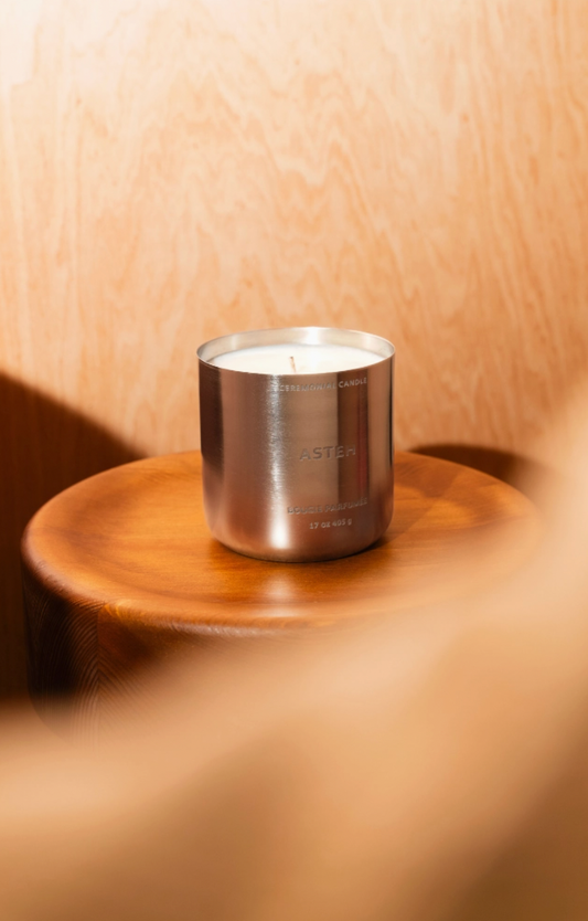 Bougie Cérémonielle Baso Asteh | Cire de Soja Bio & Bois de Cèdre