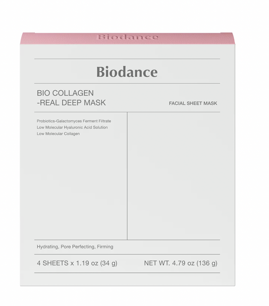 Masque Hydrogel Collagène Nuit — Biodance · Pack 4 unités (4 × 34 g)