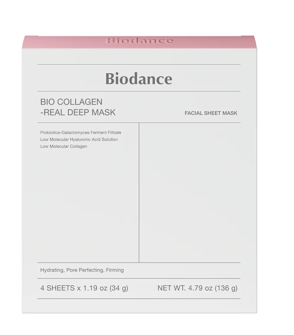 Masque Hydrogel Collagène Nuit — Biodance · Pack 4 unités (4 × 34 g)